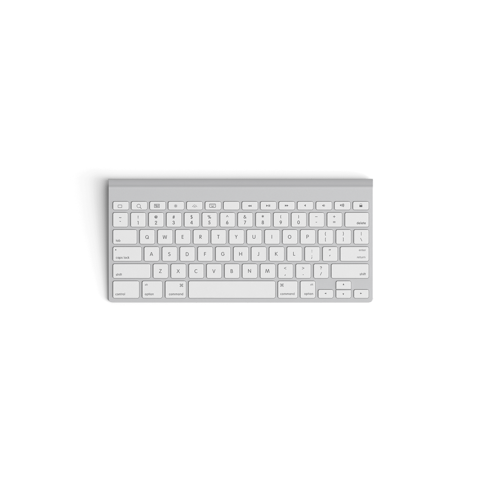 A white wireless keyboard with an extended layout featuring function keys, a number pad, and navigation keys. The sleek and modern design of the low-profile keys makes it perfect for any professional setting, whether you're a tech enthusiast or a veterinarian needing efficient data entry.